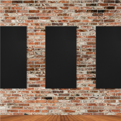 Acoustic Panel 1200 x 600 x 25mm Black - Acoustic Panels - Studio Gear