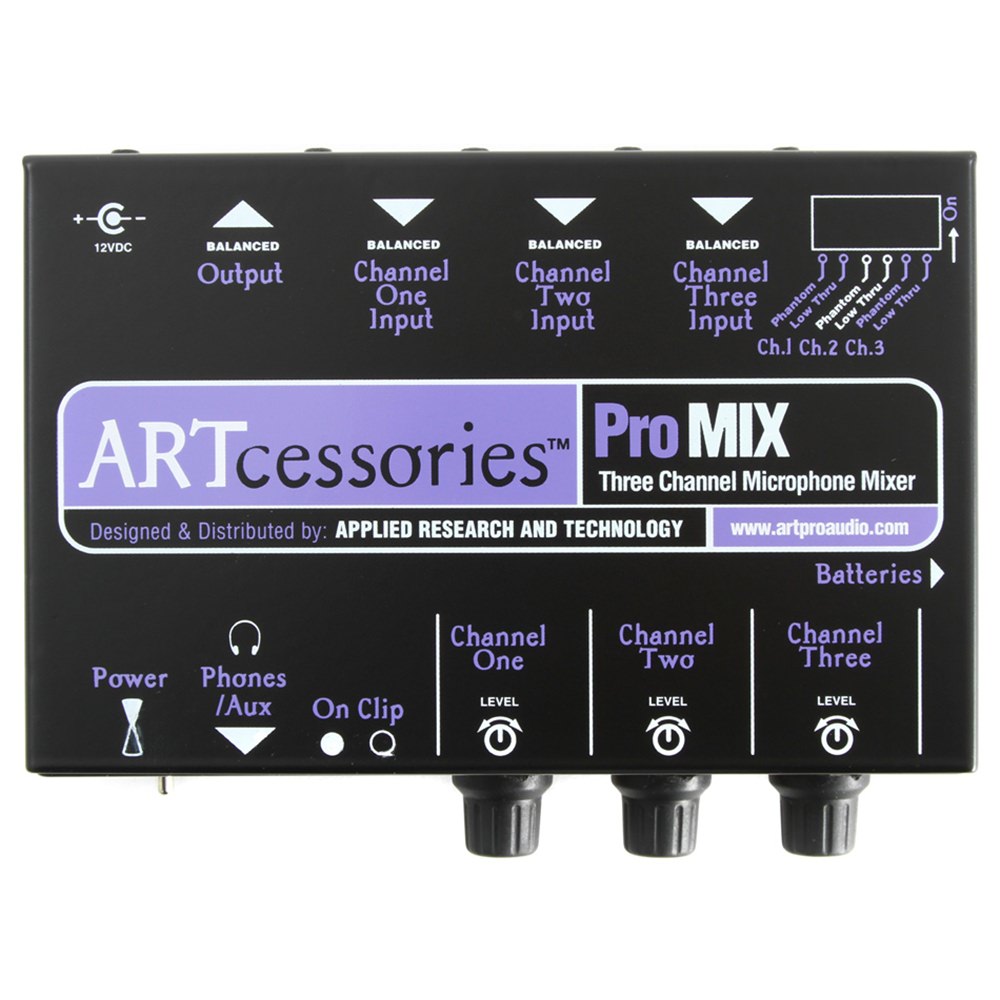 ART Promix 3Channel Mic Mono Mixer - Analogue Mixers - Studio Gear ...